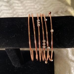 Rose Gold Bangles Set